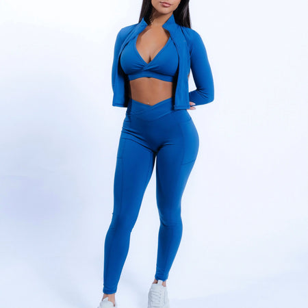 Legging bleu océan avec poche