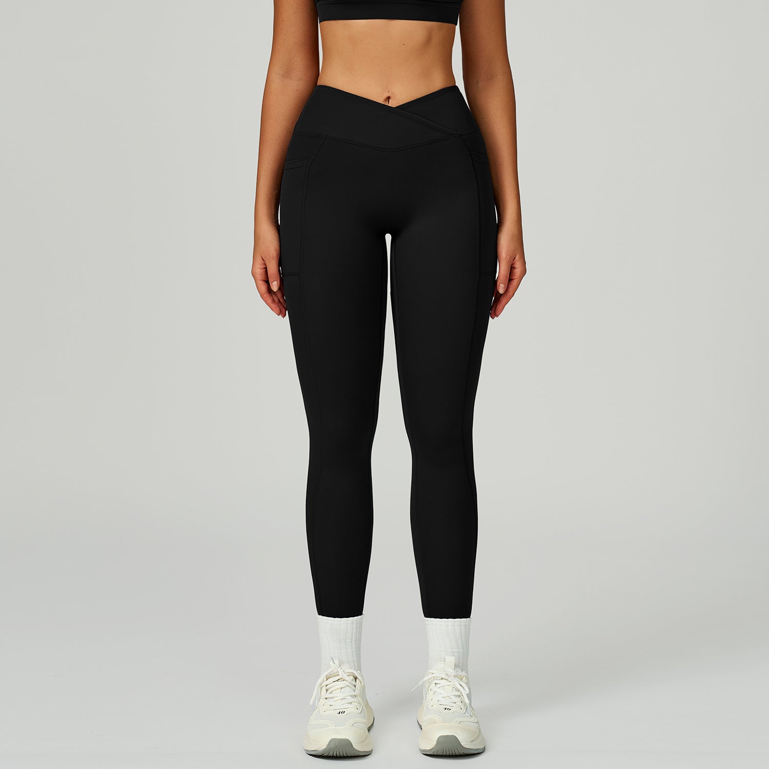 Cross-Waist legging Noir DYNASTIE CLOTHING