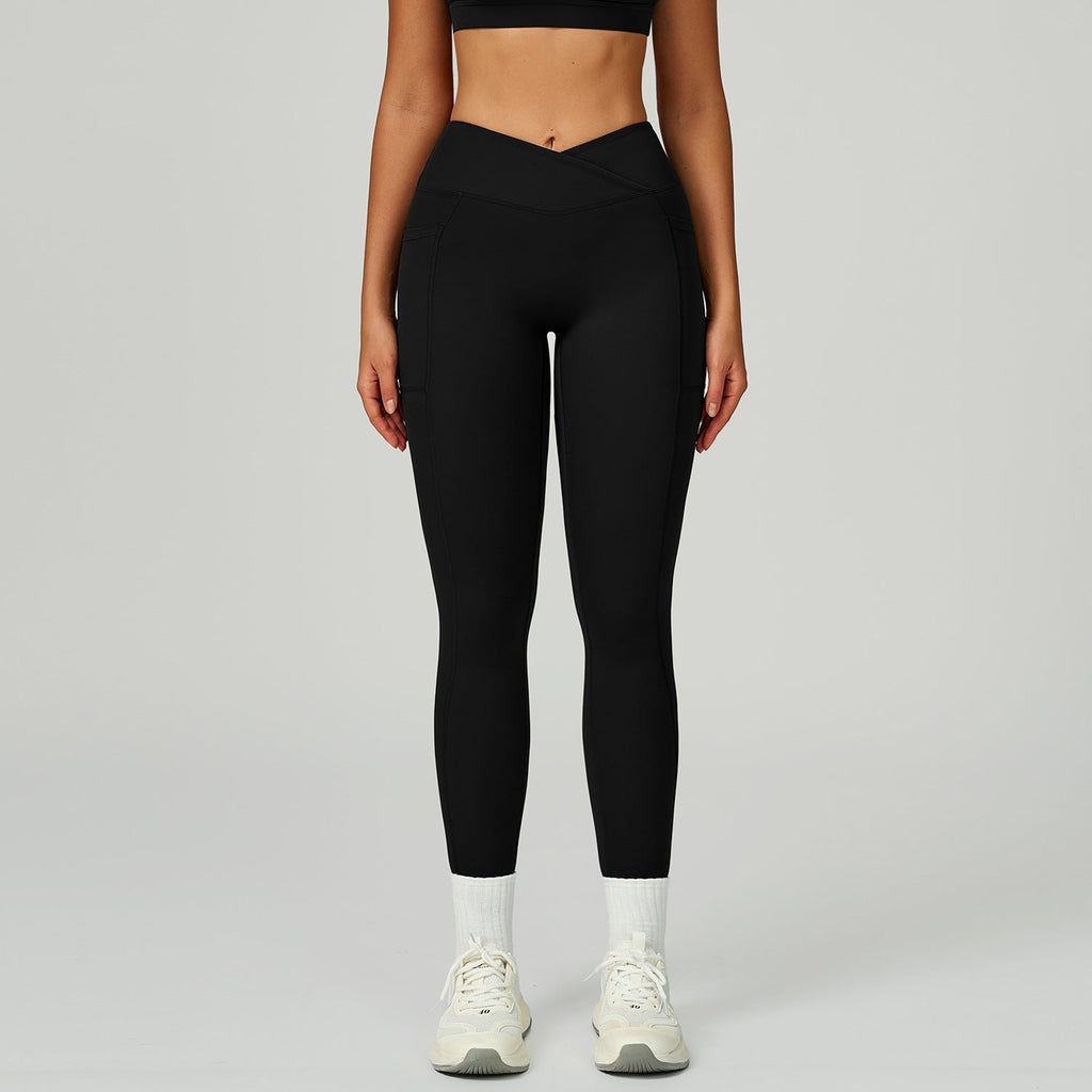 Cross-Waist legging Noir DYNASTIE CLOTHING