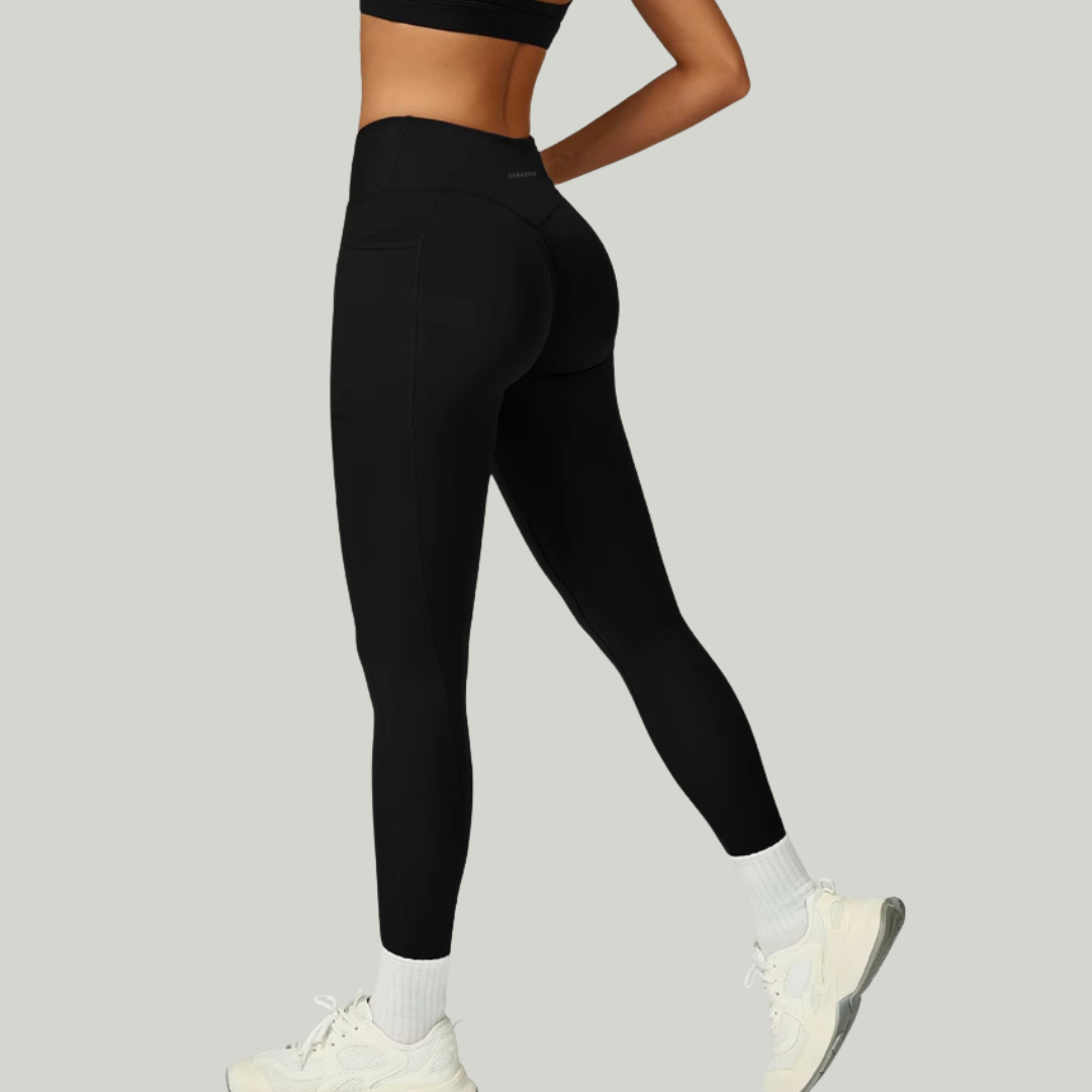 Cross-Waist legging Noir DYNASTIE CLOTHING
