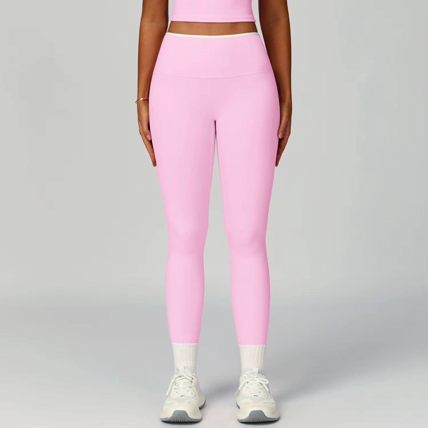 Contour High-Waist Legging - Pink Bubble Gum DYNASTIE CLOTHING