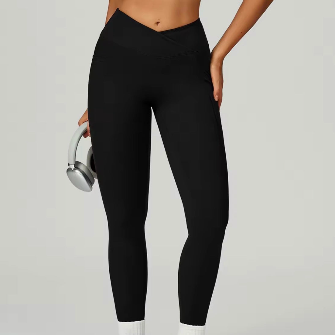 Cross-Waist legging Noir DYNASTIE CLOTHING