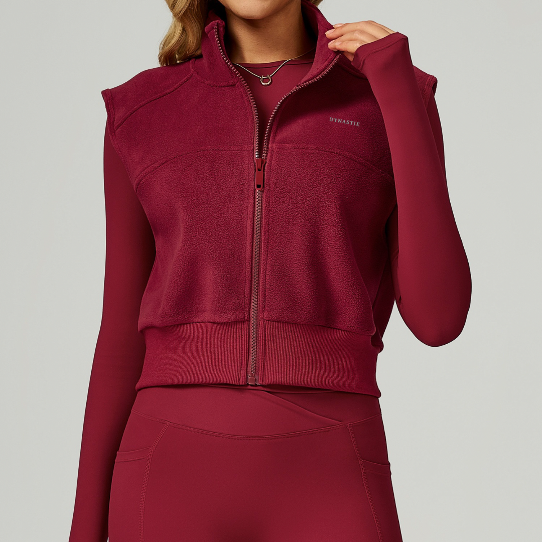 Veste sans manche Rouge Velvet DYNASTIE CLOTHING