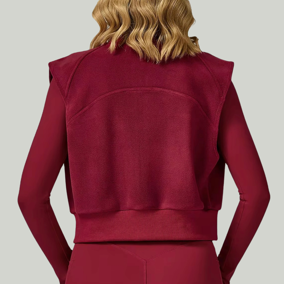 Veste sans manche Rouge Velvet DYNASTIE CLOTHING